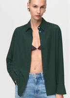 Lyocell Shirt With Hidden Buttons