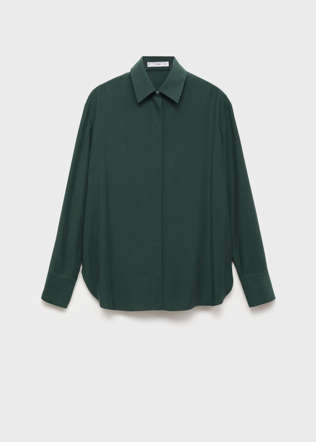 Lyocell Shirt With Hidden Buttons