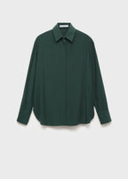 Lyocell Shirt With Hidden Buttons