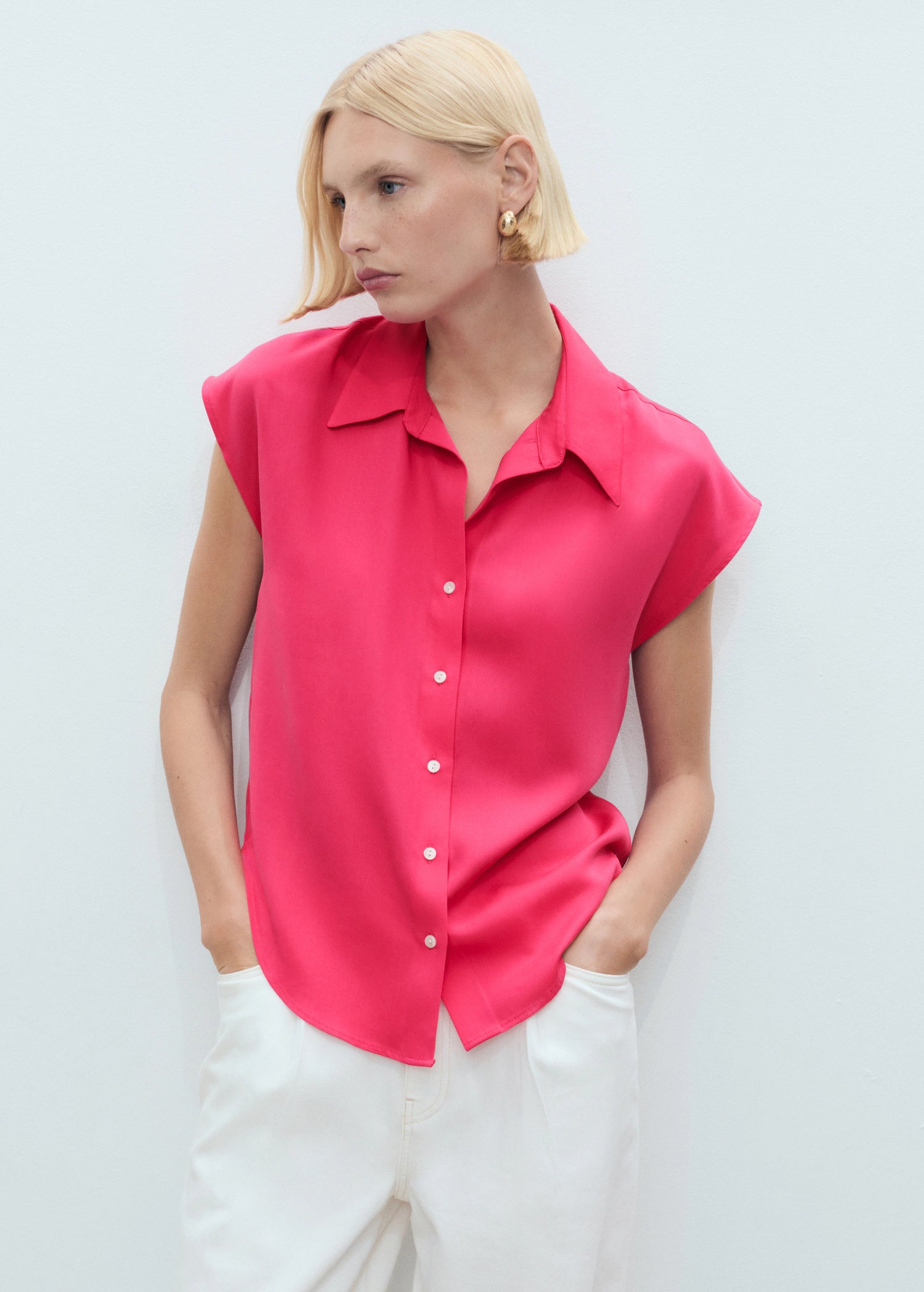 Lyocell Sleeveless Shirt