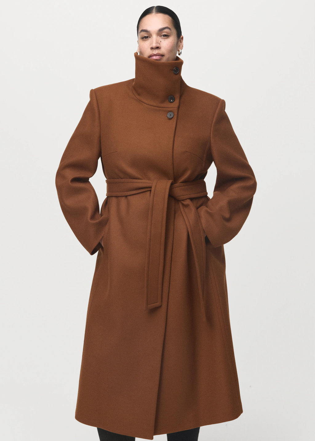 Manteco Wool Coat With Belt