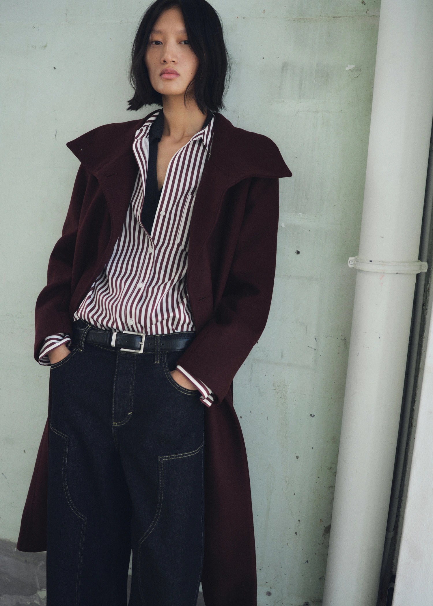 Manteco Wool Coat With Belt