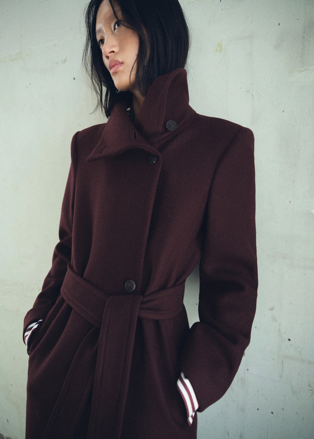 Manteco Wool Coat With Belt