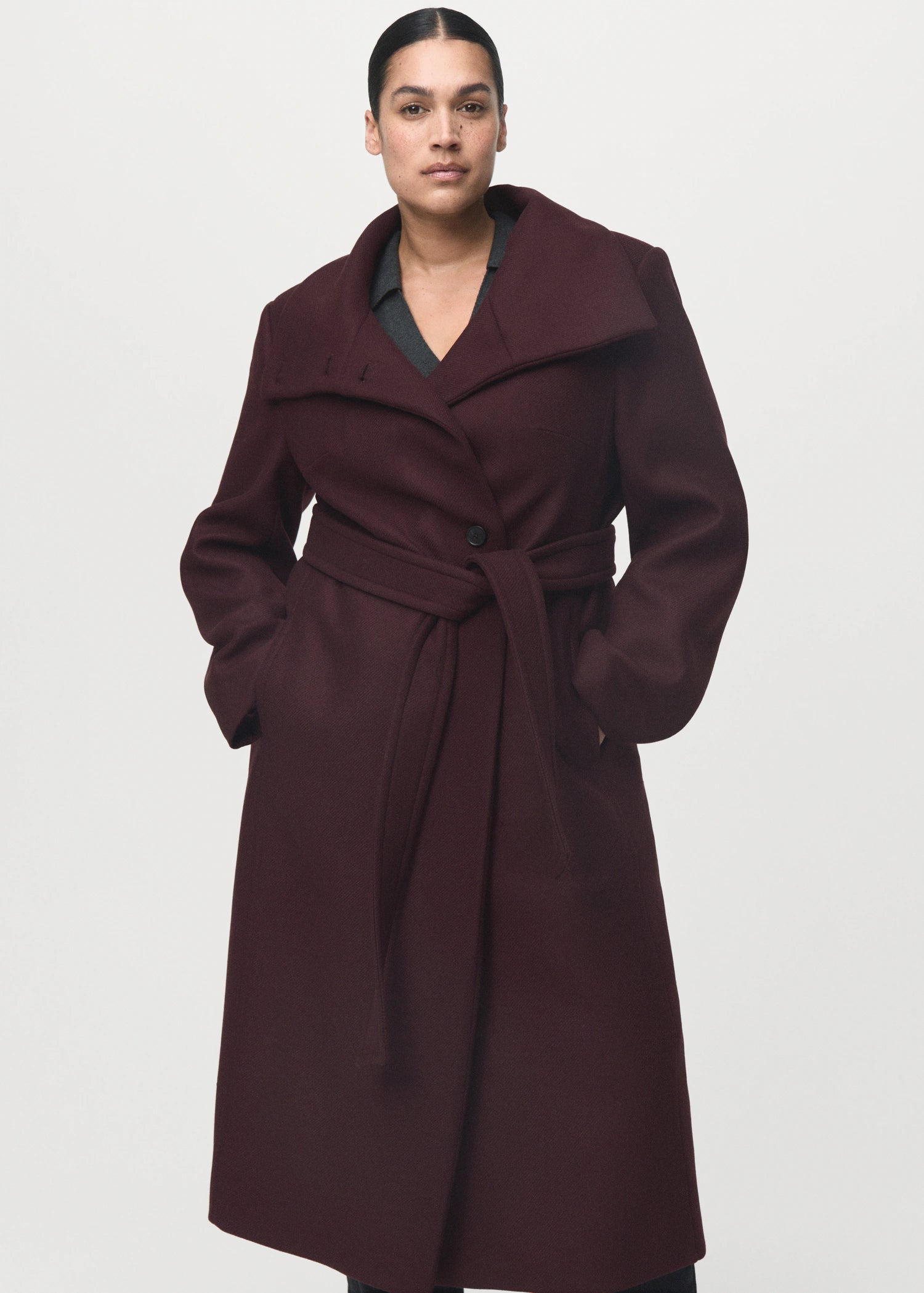 Manteco Wool Coat With Belt