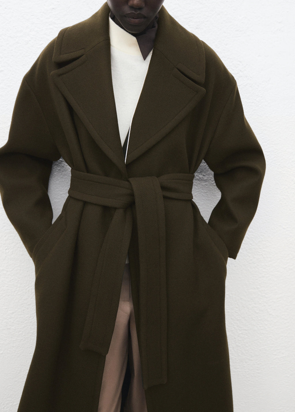 Manteco Wool Coat With Belt