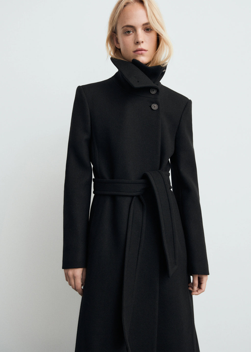 Manteco Wool Coat With Belt
