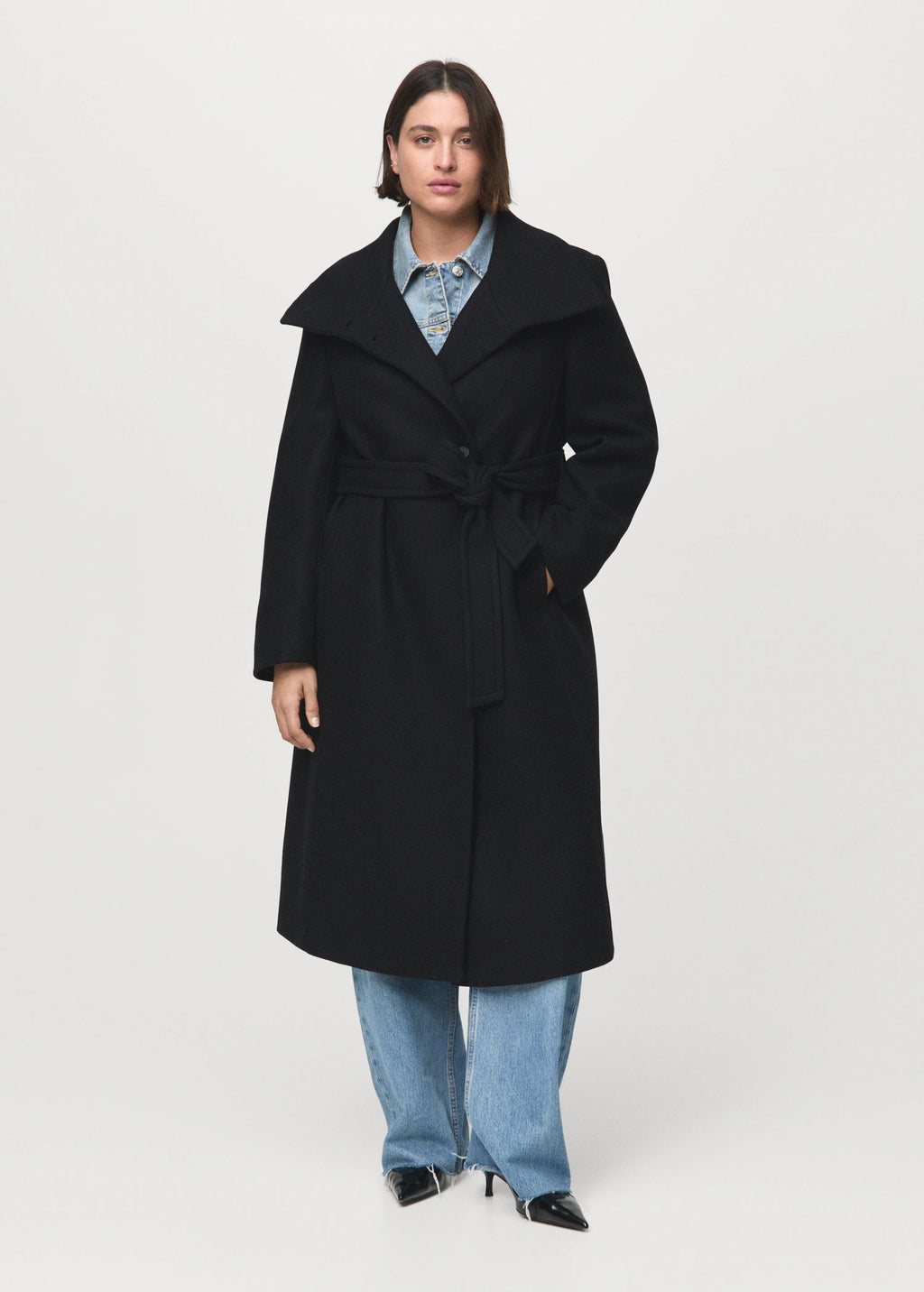 Manteco Wool Coat With Belt