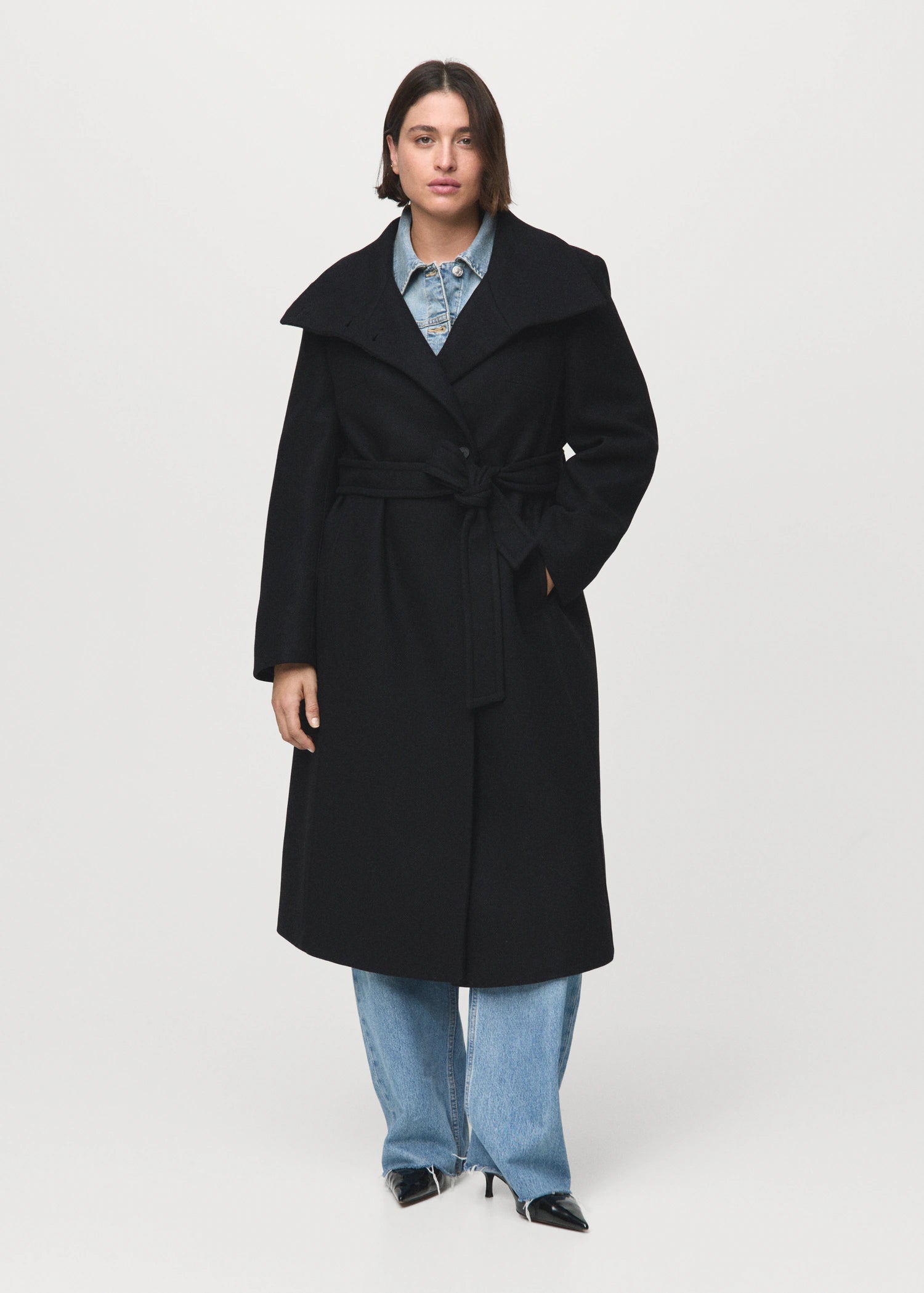Manteco Wool Coat With Belt