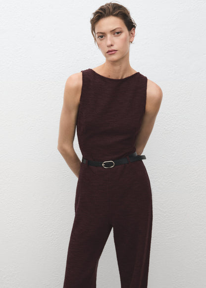Marl Jumpsuit With Belt
