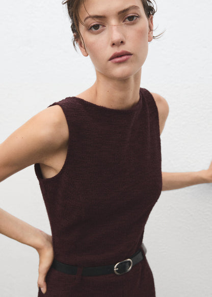 Marl Jumpsuit With Belt