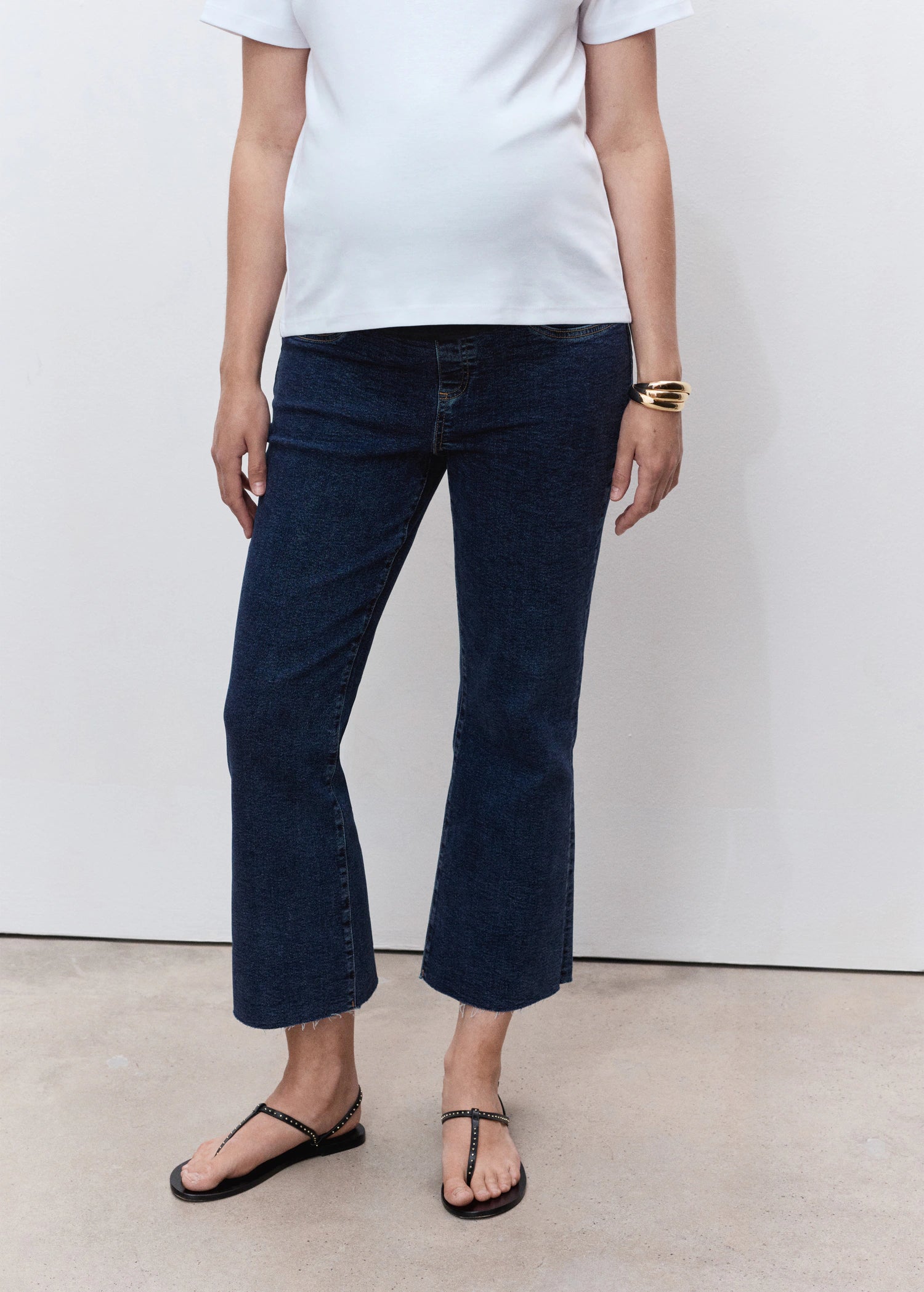 Maternity Flared Cropped Jeans