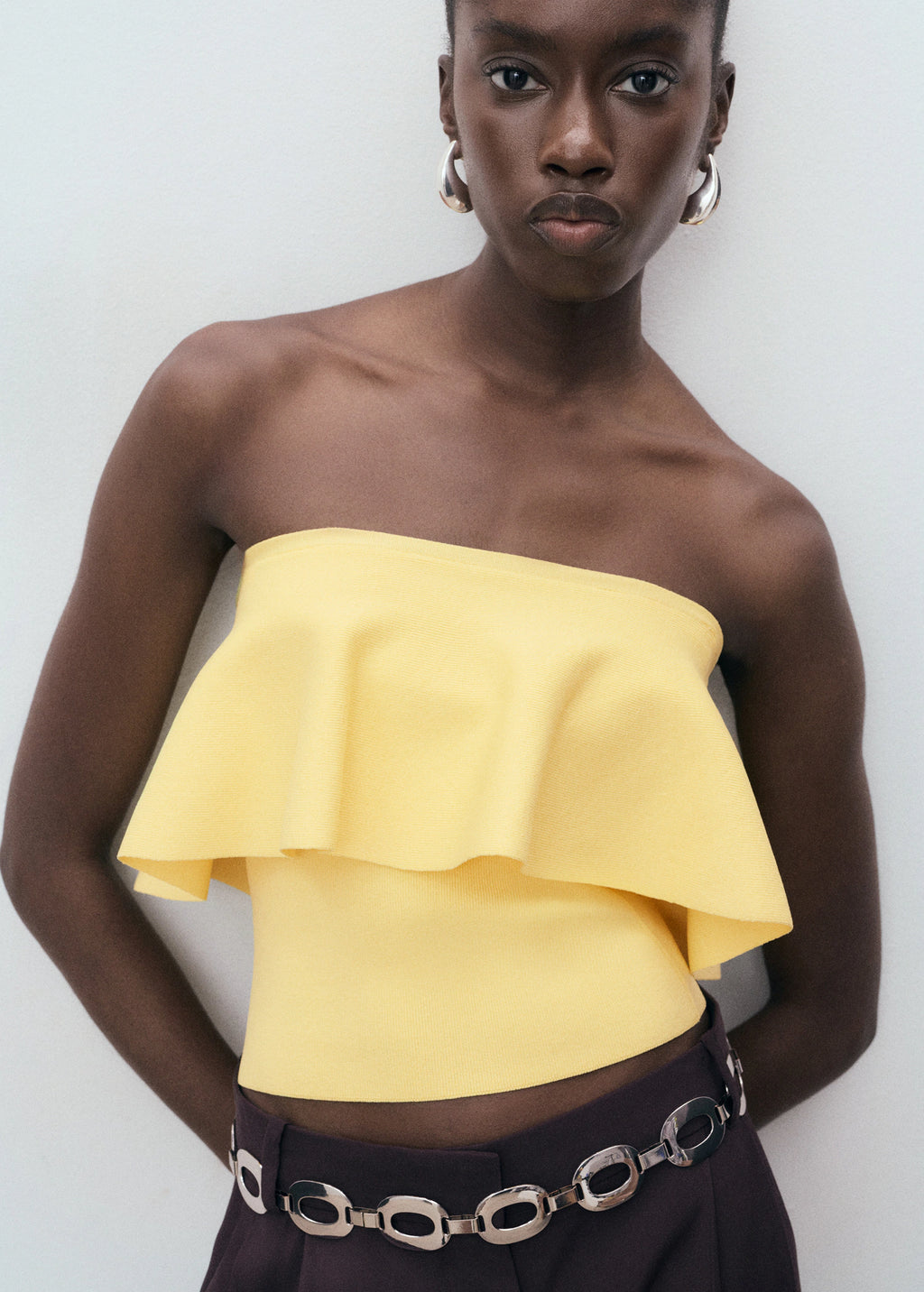 Maxi Ruffle Strapless Top