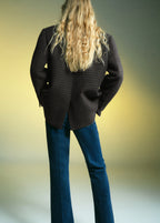 Micro Houndstooth Wool Blazer