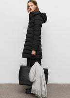 Midi Quilted Anorak With Hood
