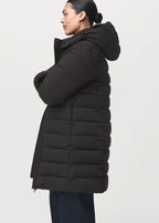 Midi Quilted Anorak With Hood