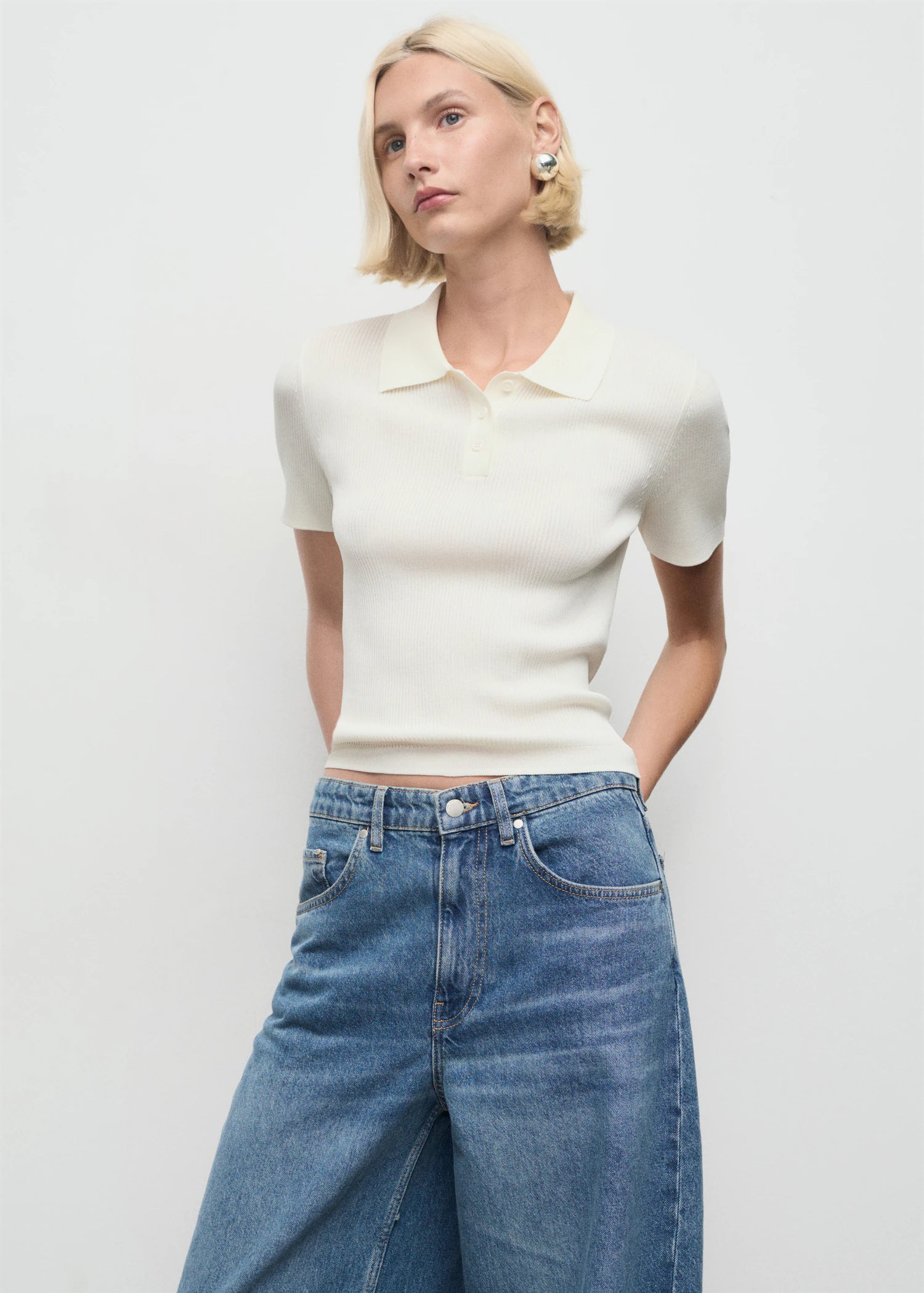 Mid Rise Balloon Jeans