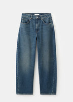 Mid Rise Barrel Jeans