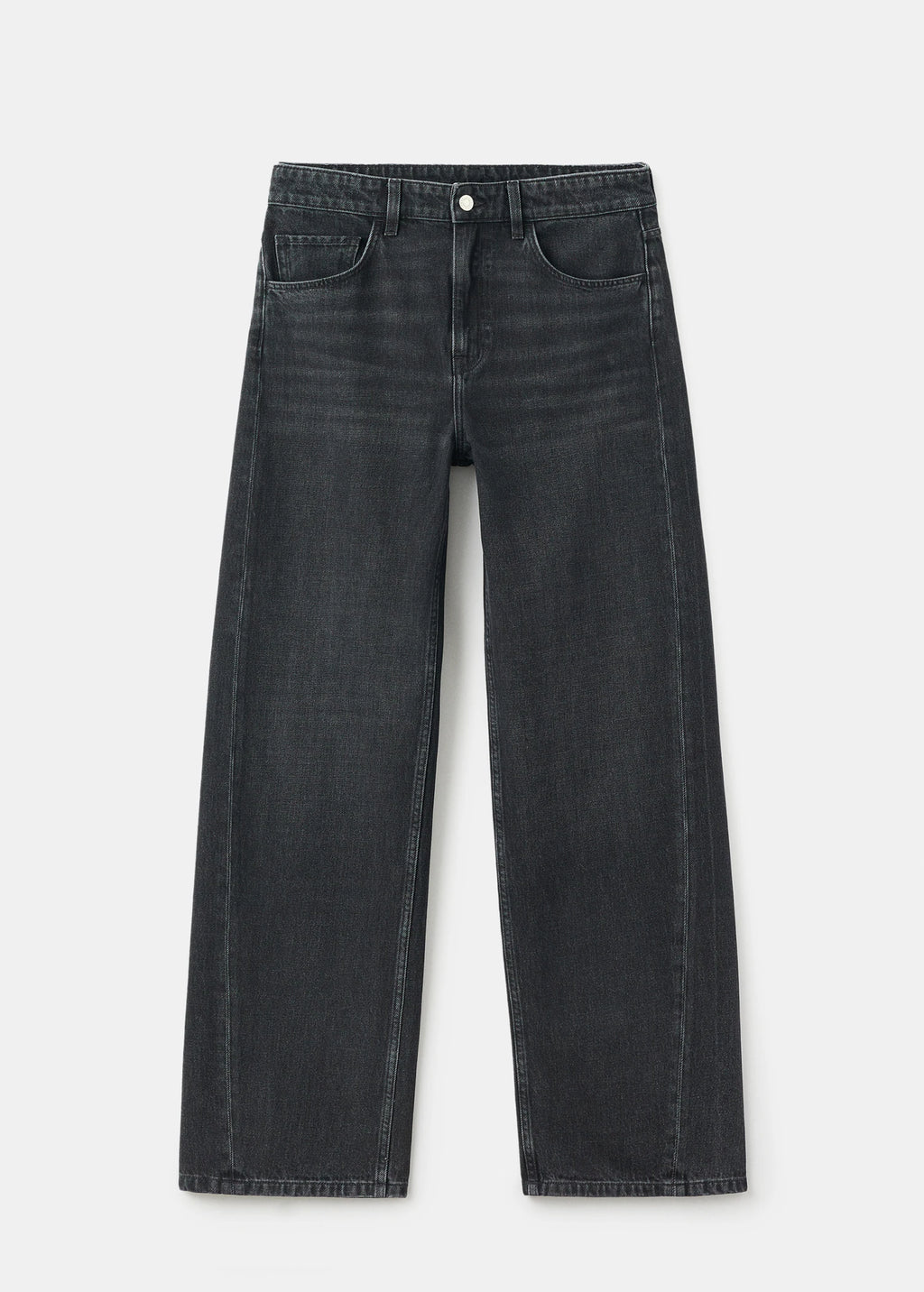 Mid Rise Barrel Jeans