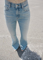 Mid Rise Flared Jeans