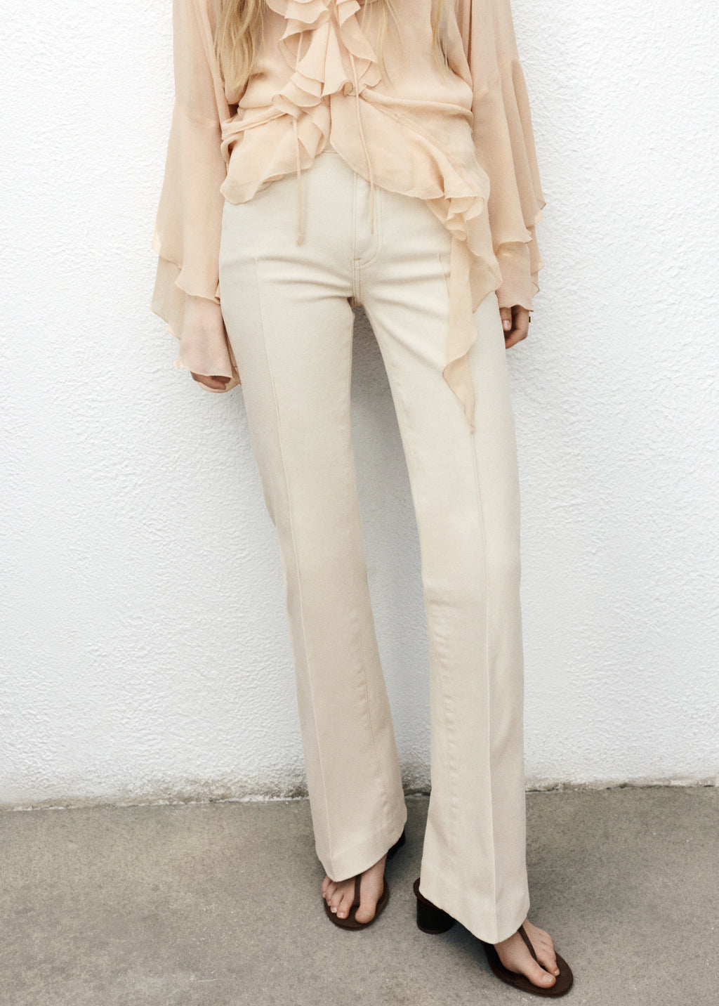 Mid Rise Flared Jeans