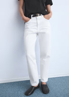 Mid Rise Straight Jeans