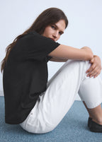 Mid Rise Straight Jeans