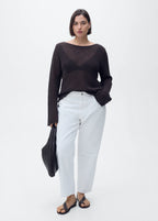 Mid Rise Straight Jeans