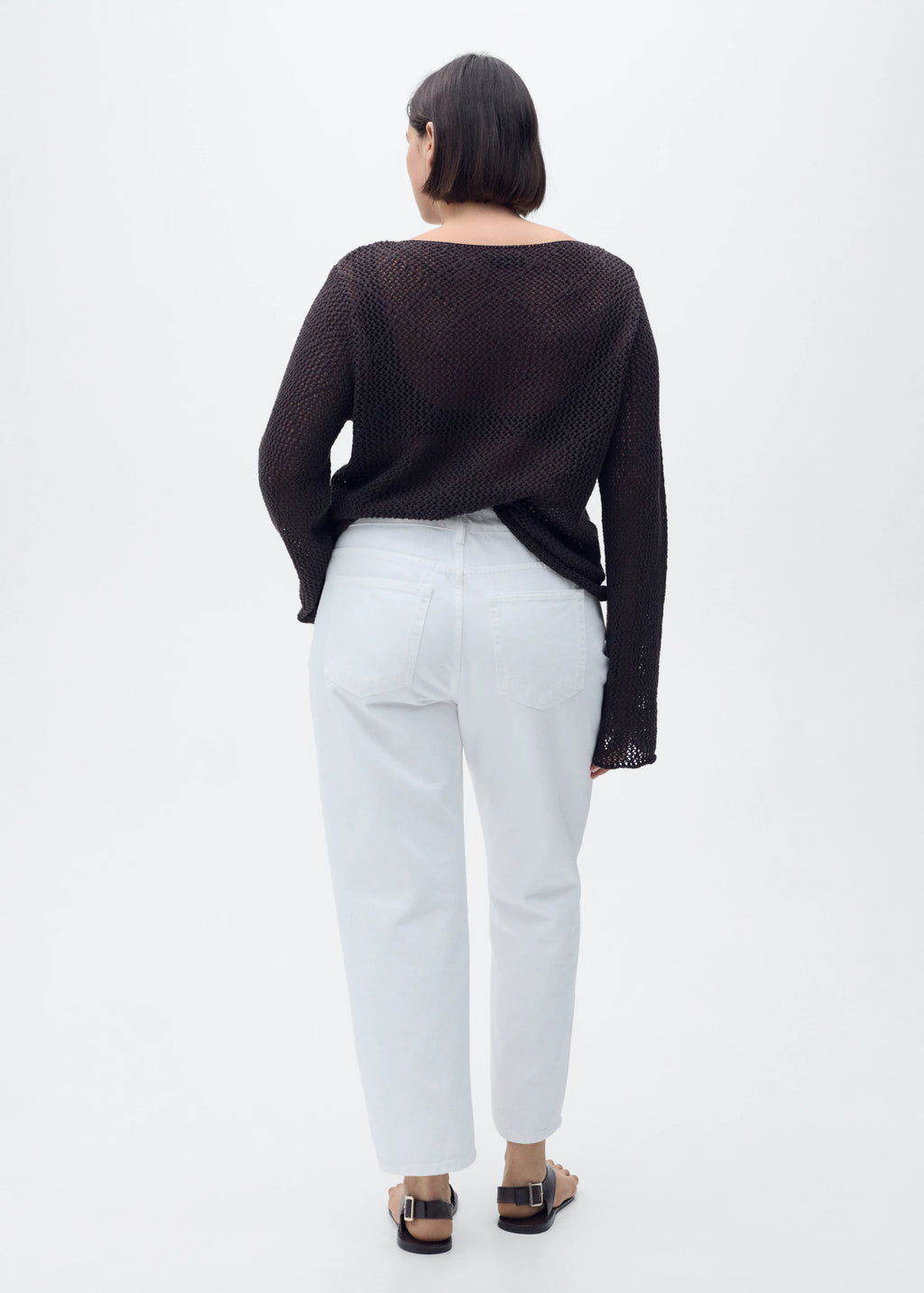 Mid Rise Straight Jeans