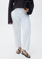 Mid Rise Straight Jeans