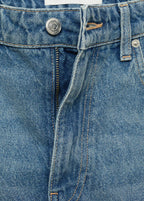 Mid Rise Straight Jeans