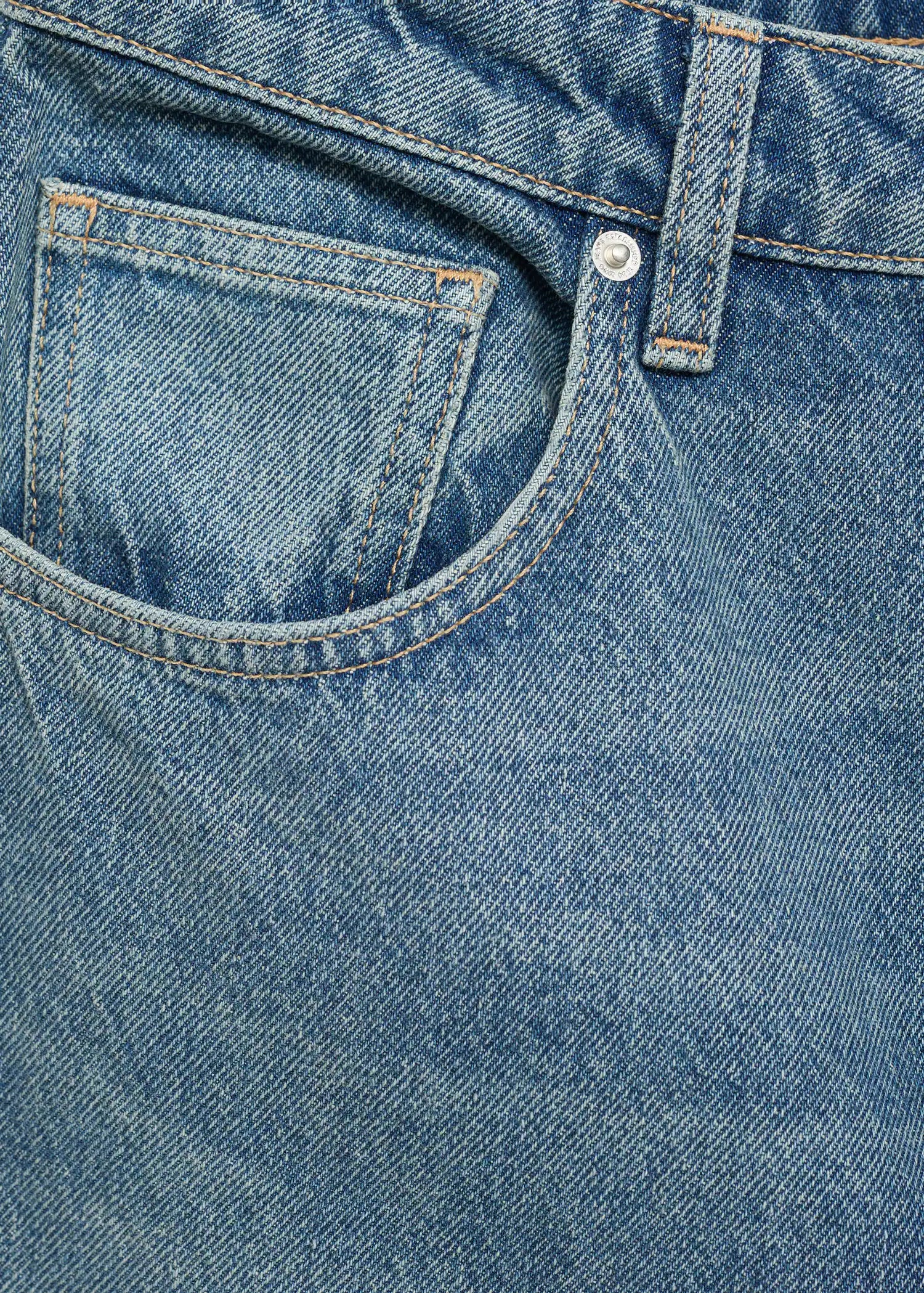 Mid Rise Straight Jeans