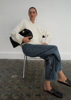 Mid Rise Straight Jeans