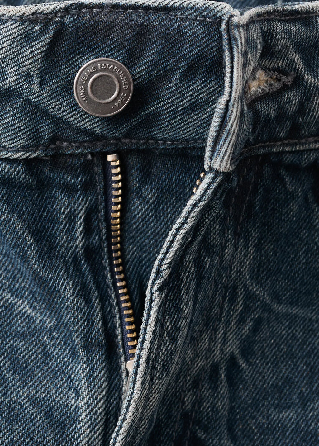 Mid Rise Straight Jeans