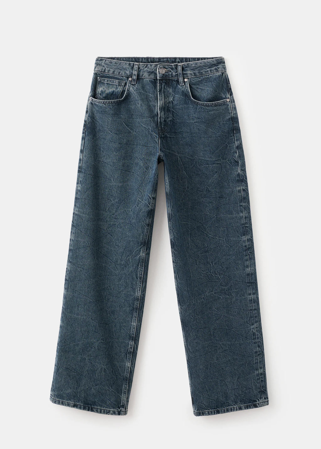 Mid Rise Straight Jeans