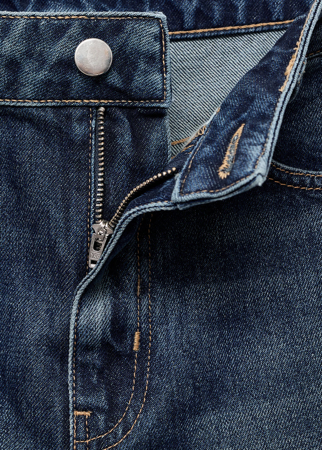 Mid Rise Straight Jeans