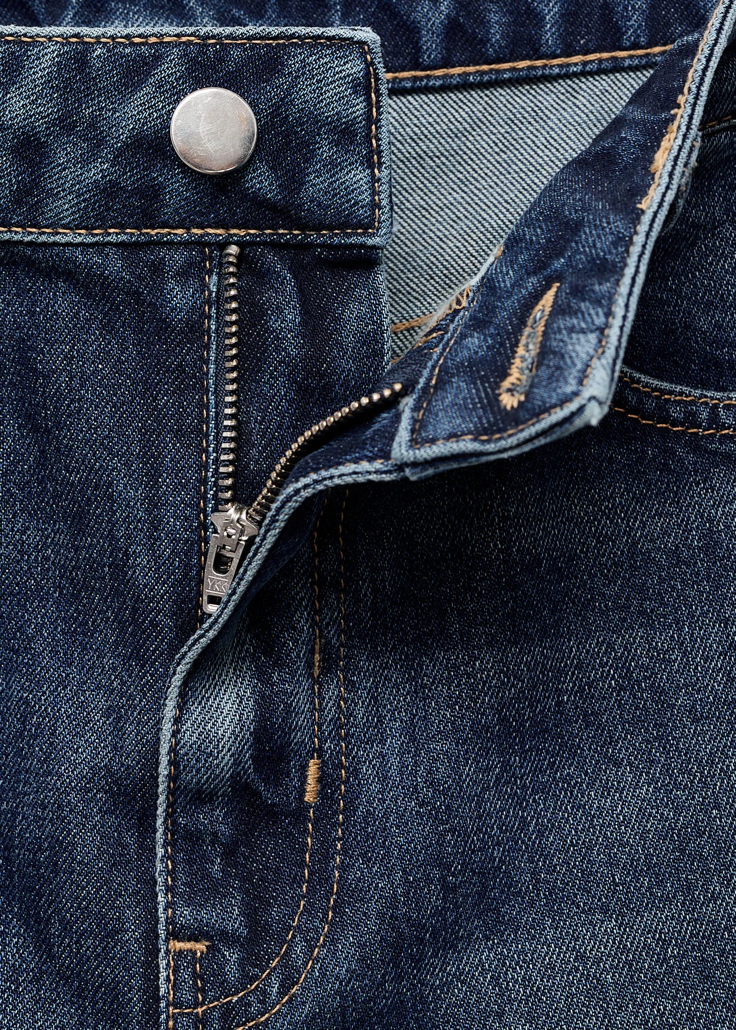 Mid Rise Straight Jeans