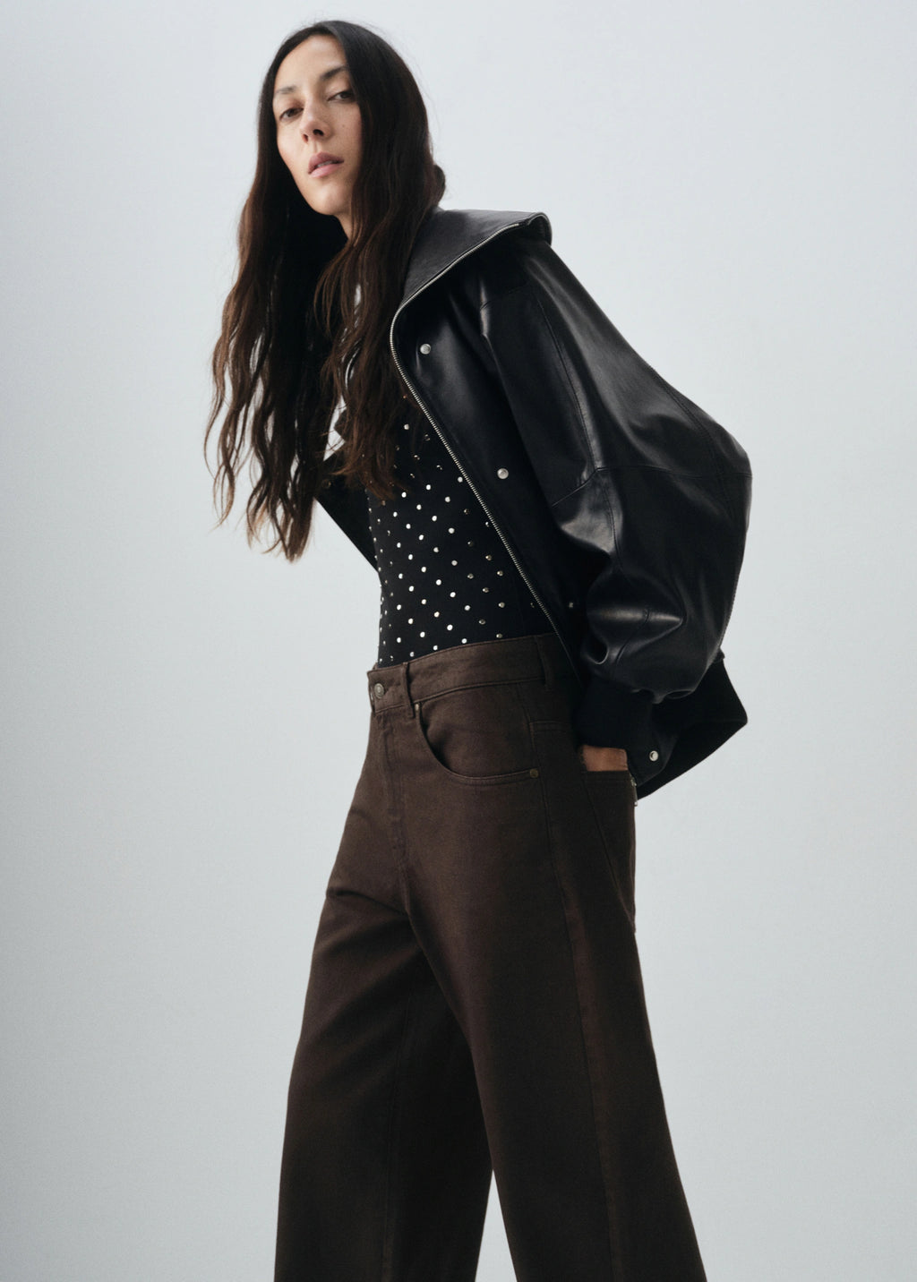 Mid Rise Straight Jeans