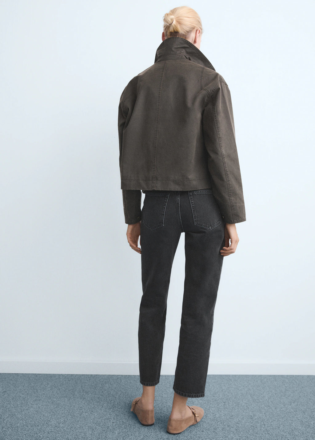 Mid Rise Straight Jeans