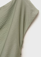 Modal Blouse With Asymmetrical Collar