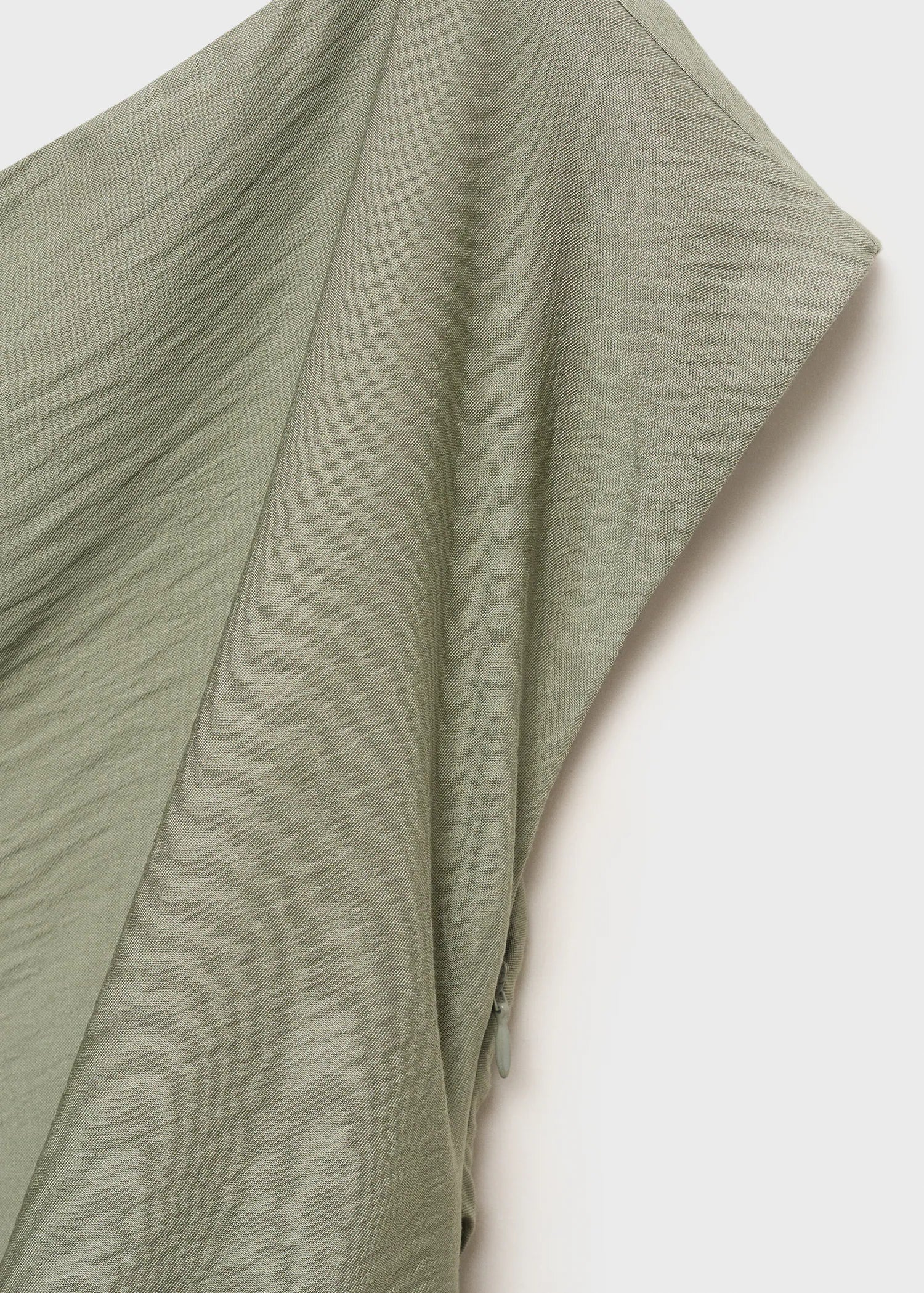 Modal Blouse With Asymmetrical Collar