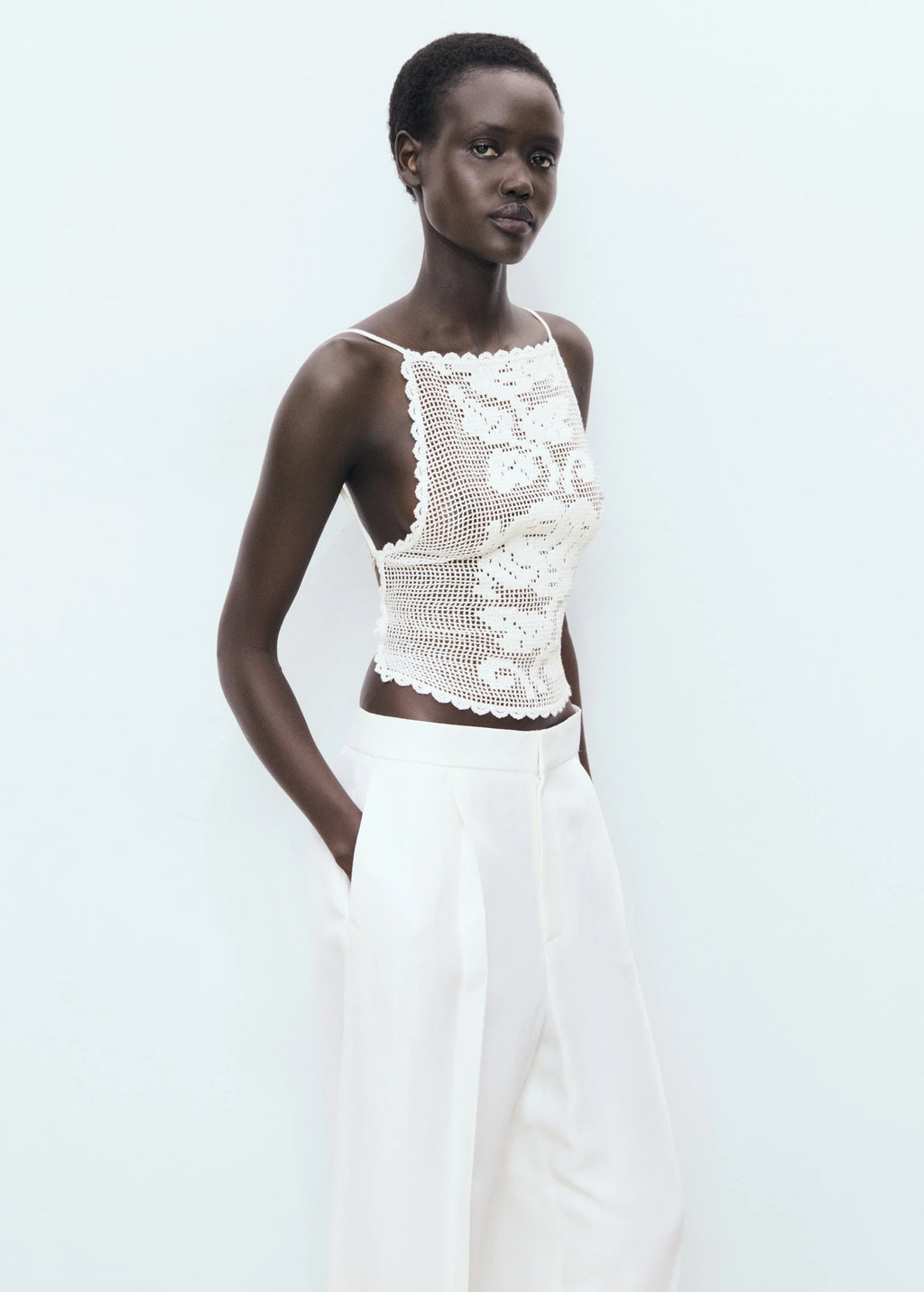 Open Back Crochet Top