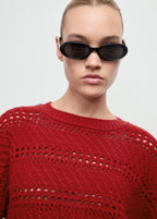 Openwork Knit Sweater