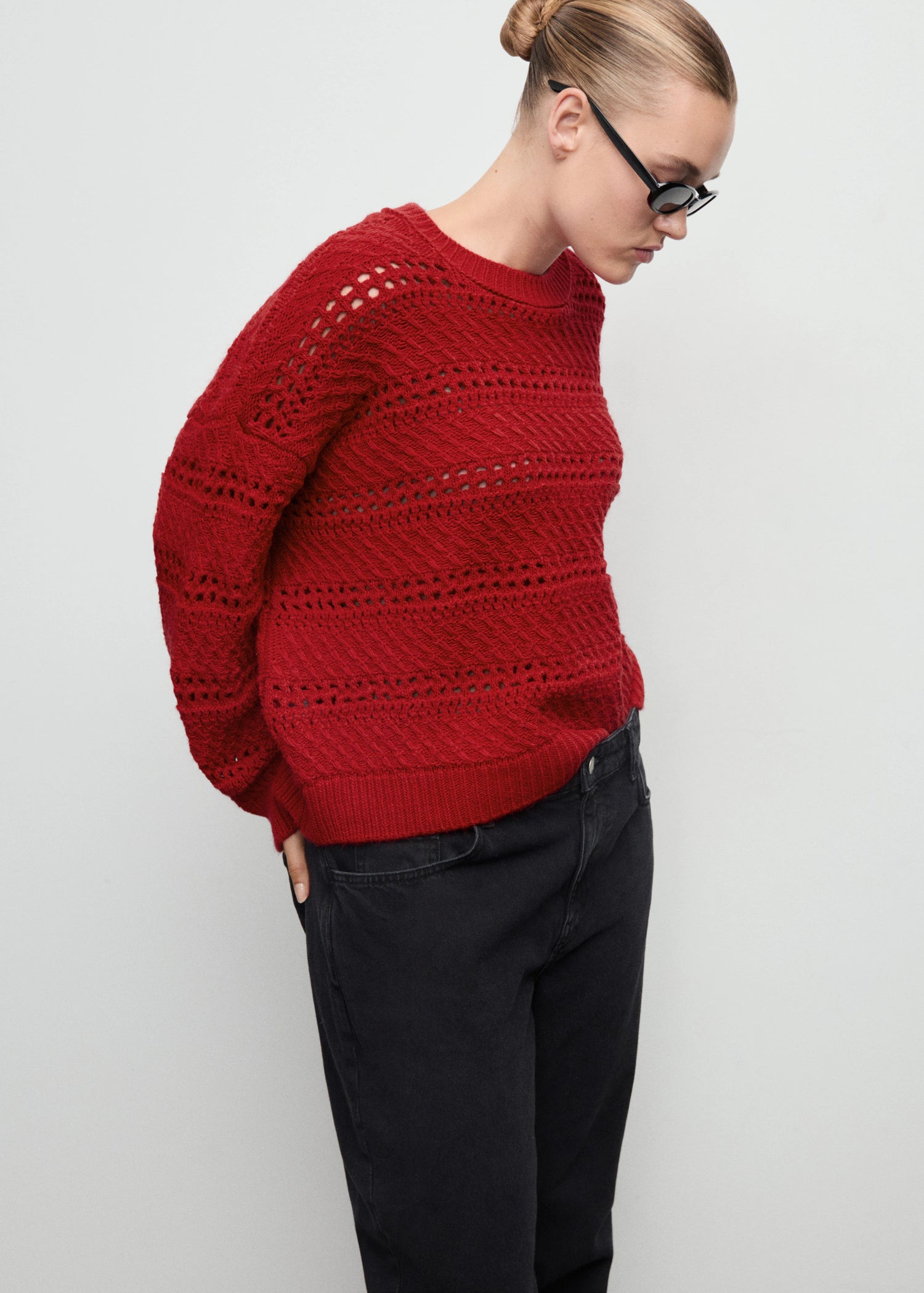 Openwork Knit Sweater