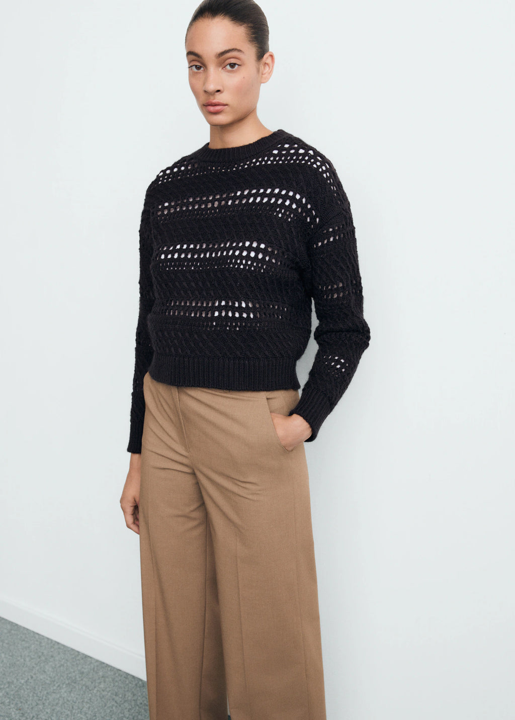 Openwork Knit Sweater