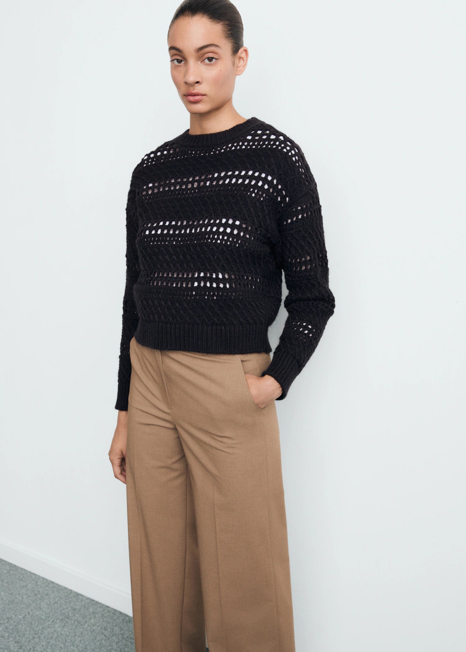 Openwork Knit Sweater