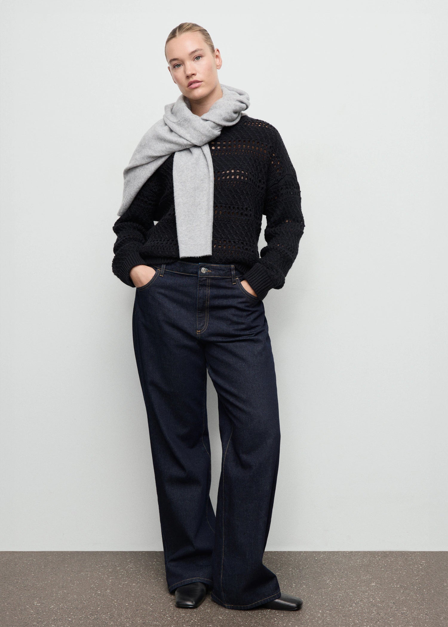 Openwork Knit Sweater