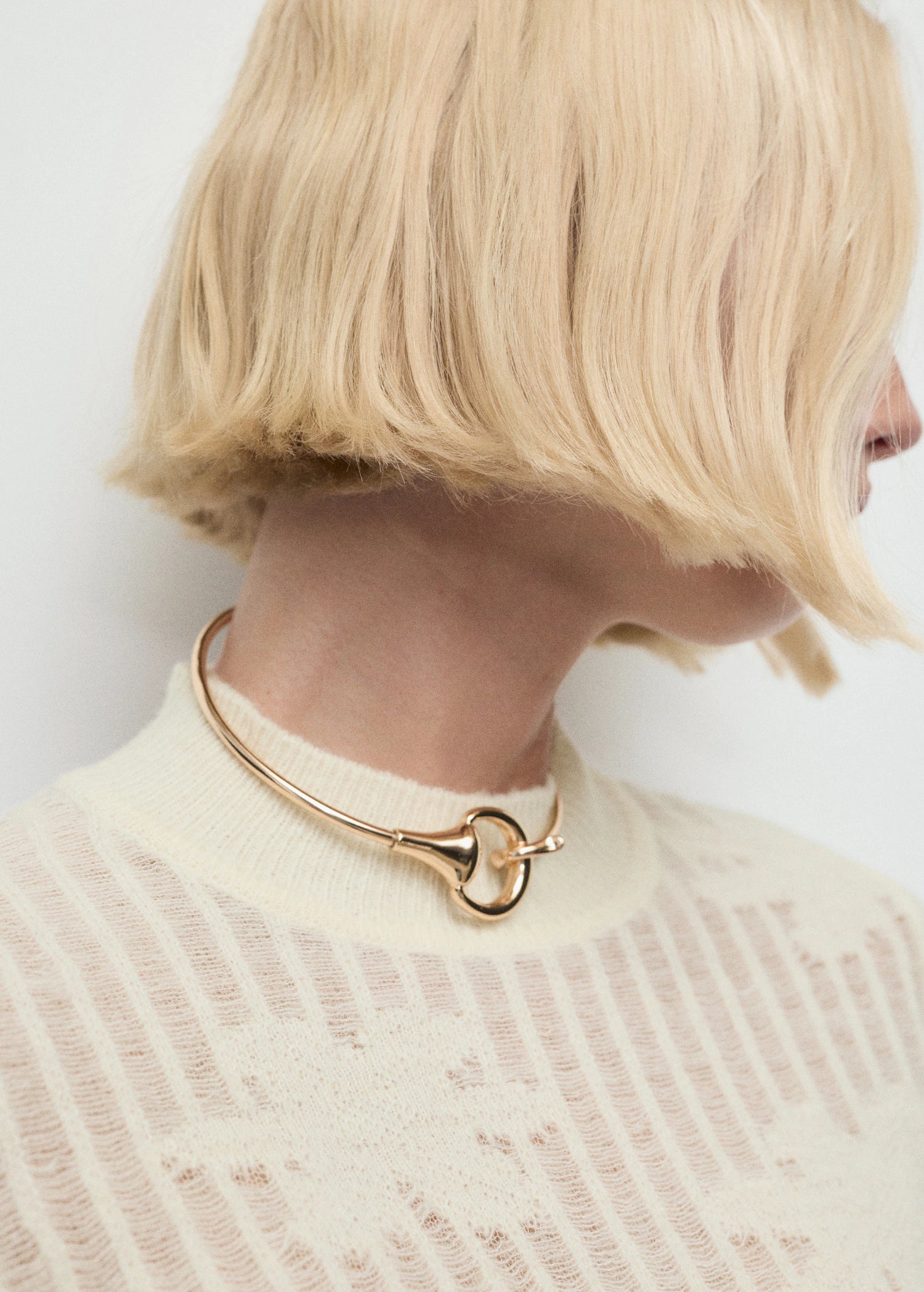 Openwork Knitted Floral Sweater