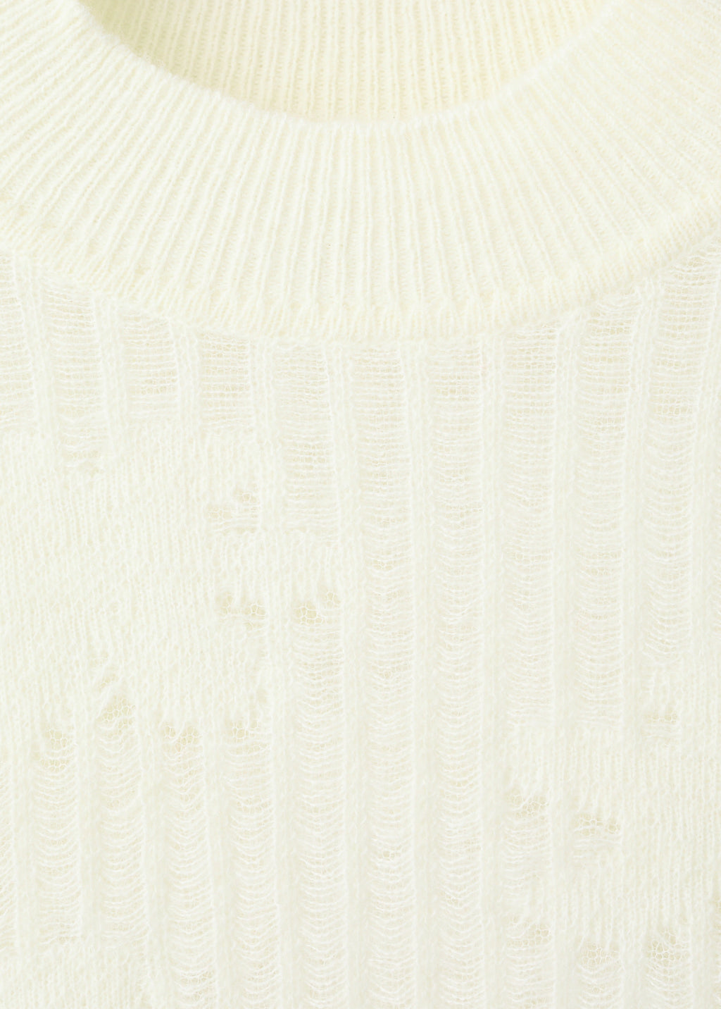 Openwork Knitted Floral Sweater