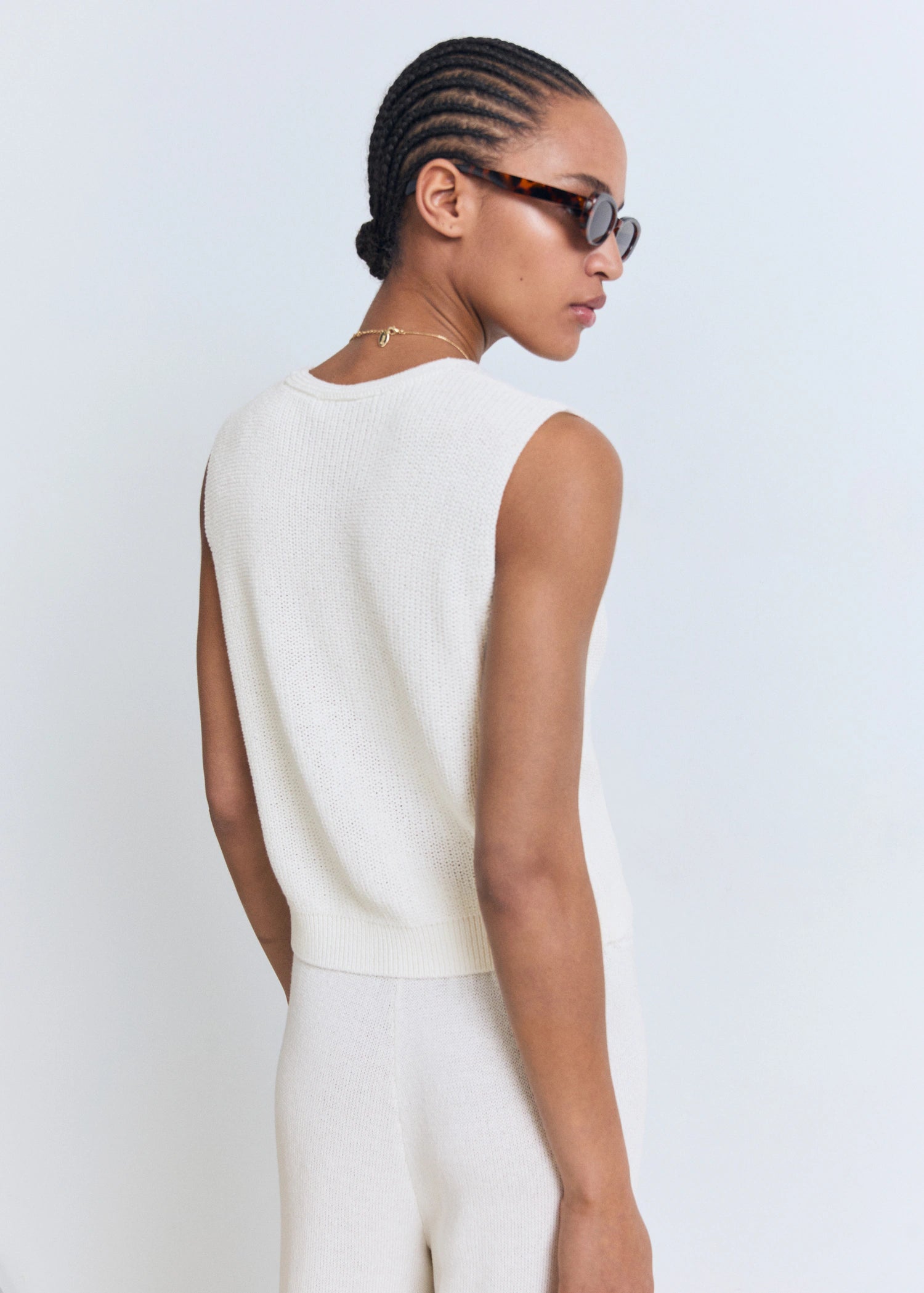 Openwork Knitted Waistcoat