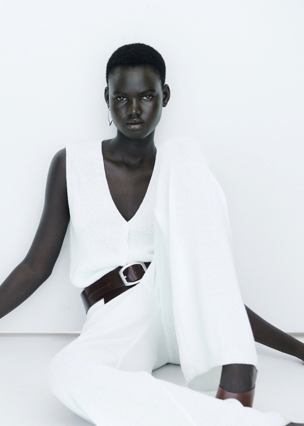 Openwork Knitted Waistcoat